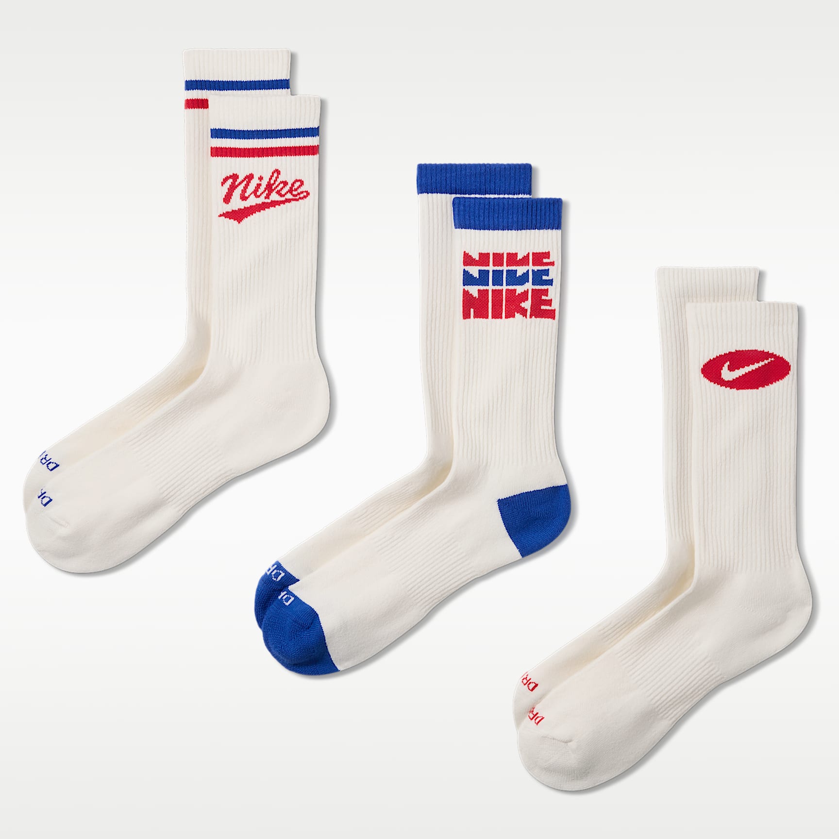 Nike Everyday Plus Crew Socks (3 Pairs). Nike ID